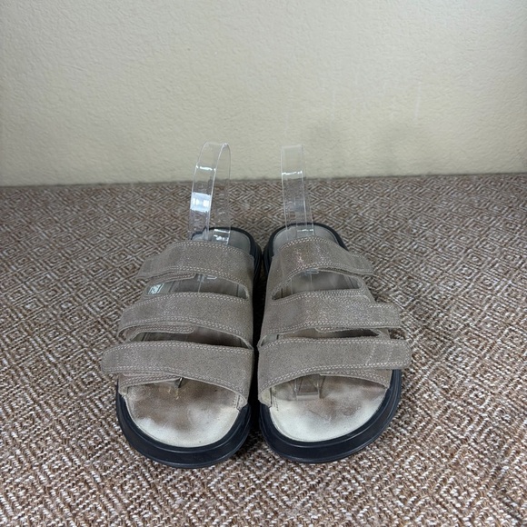 Kybun Kriens Sand Sparkle Suede Leather Sandals Women's Size US 8.5 EU 39.5 - Picture 2 of 8